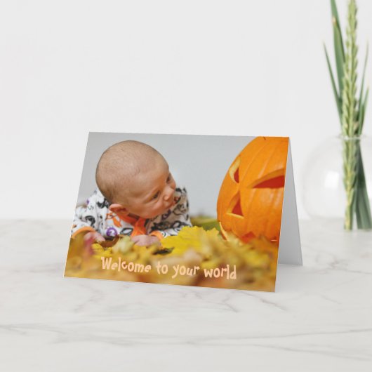 Herfst Pagan Nieuwe Baby Kaart (Voorkant)