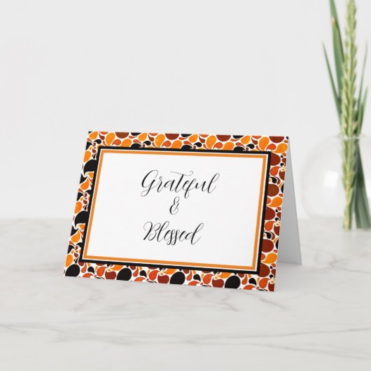 Herfst paisley aangepaste kaart (Voorkant)