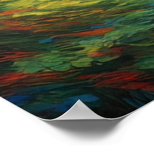 Herfst palet, een weelderig bos poster (Hoek)