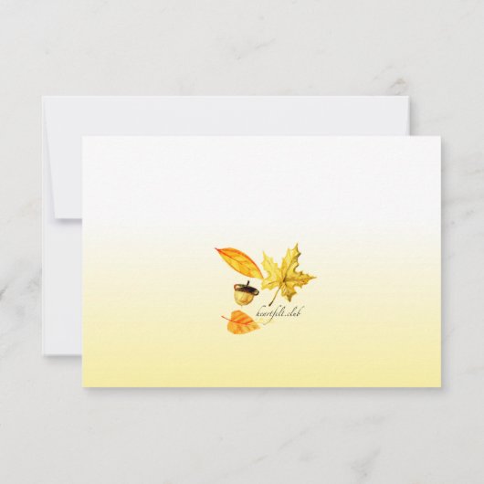 Herfst Palet RSVP-kaarten Kaart (Achterkant)