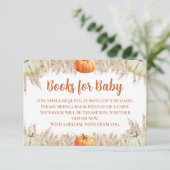 Herfst Pampas Gras Boeken voor Baby Inlay Bedankkaart (Staand voorkant)