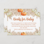 Herfst Pampas Gras Boeken voor Baby Inlay Bedankkaart (Voorkant / Achterkant)