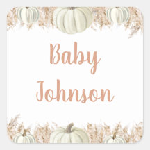 Herfst Pampas Gras Favor Tag | Rustieke Herfst Bab