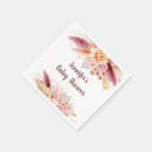 Herfst Pampas Grass Boho Baby shower Servet (Hoek)