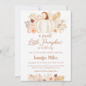 Herfst Pampas Grass Little Pumpkin Baby shower Kaart (Voorkant)
