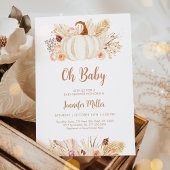 Herfst Pampas Grass Pumpkin Baby shower Kaart