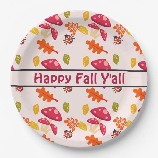 Herfst Papier Borden Papieren Bordje (Voorkant)