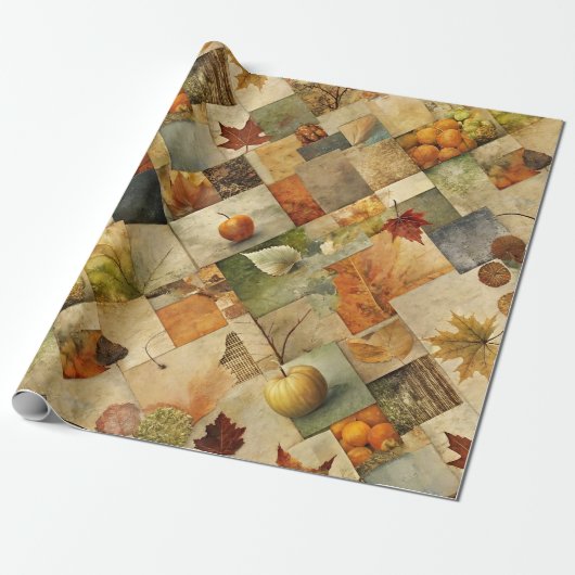 Herfst Papier Collage 02 (Uitgerold)