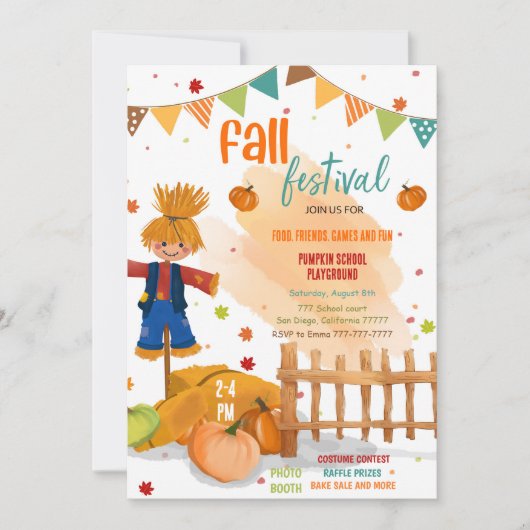 Herfst Partij Kaart (Voorkant)