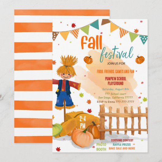 Herfst Partij Kaart (Voorkant / Achterkant)