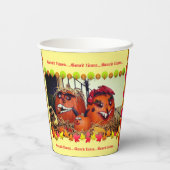 Herfst Partij Papieren Bekers (Achterkant)