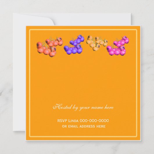 Herfst partijen uitnodiging (Achterkant)