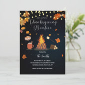 Herfst Party Achtertuin Bonfire Thanksgiving Kaart (Staand voorkant)