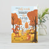 Herfst Party Animals Verjaardag Kaart (Staand voorkant)