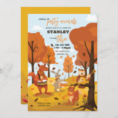 Herfst Party Animals Verjaardag Kaart (Voorkant / Achterkant)