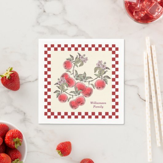 Herfst Party Apple Oogst Thanksgiving Personaliser Servet (Insitu)