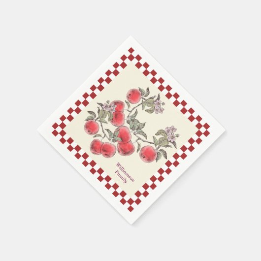 Herfst Party Apple Oogst Thanksgiving Personaliser Servet (Hoek)