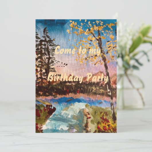 Herfst Party Invitation Kaart (Staand voorkant)