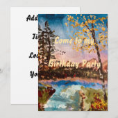 Herfst Party Invitation Kaart (Voorkant / Achterkant)