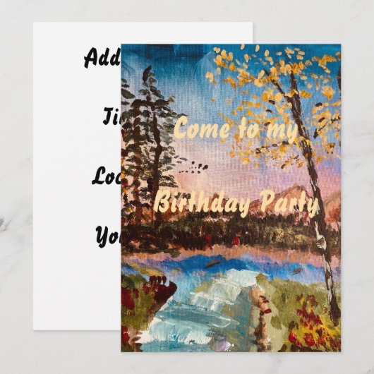  Herfst Party Invitation Kaart (Voorkant / Achterkant)