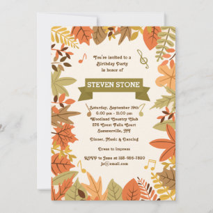 Herfst Party Invitation Kaart