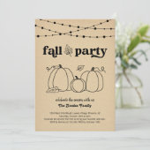 Herfst Party Invitation Kaart (Staand voorkant)