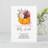 herfst party, pompoen, herfst, uitnodiging (Staand voorkant)