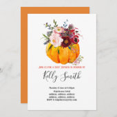 herfst party, pompoen, herfst, uitnodiging (Voorkant / Achterkant)