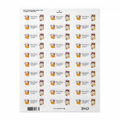 herfst party, pompoen najaar remailadres stickers (Full Sheet)