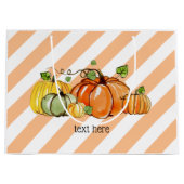 herfst party, pompoen, verjaardagsfeest Gift Bag Groot Cadeauzakje (Voorkant)