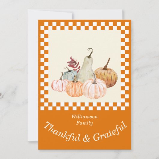 Herfst Party Pompoenoogst Personaliseren Feestdagenkaart (Voorkant)