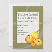 Herfst Party Pumpkin Uitnodiging (Voorkant)