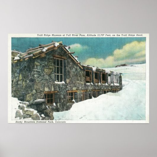 Herfst Pass Trail Ridge Museum Bldg Poster (Voorkant)