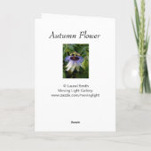Herfst Passie Bloem Kaart (Achterkant)