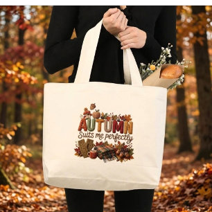 Herfst Past Me Perfect Yarn Art Grote Tote Bag