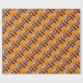 Herfst past pompoen Gold Leaves aan Cadeaupapier (Vlak)