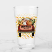 Herfst past pompoen Gold Leaves aan Glas (Voorkant)