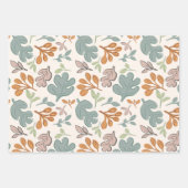 Herfst Pastel Foliage & Pompoen Patroon Inpakpapier Vel (Voorkant 3)