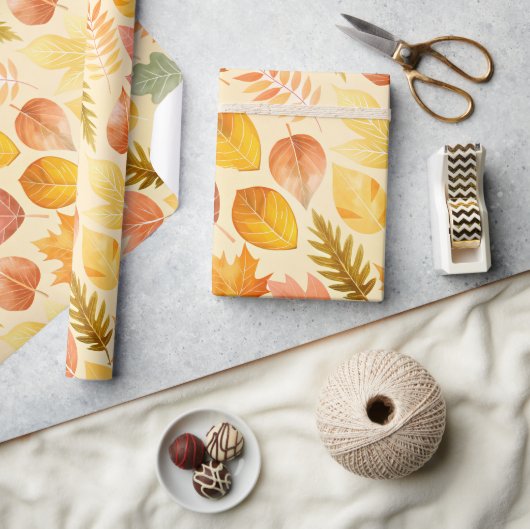 Herfst Pastel Kleuren Cadeaupapier (Crafts)