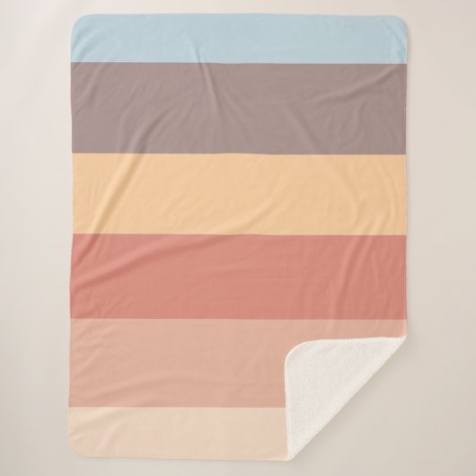 Herfst pastel kleurenschema sherpa deken (Voorkant)