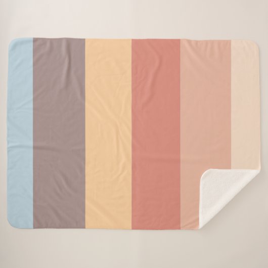 Herfst pastel kleurenschema sherpa deken (Voorkant (horizontaal))