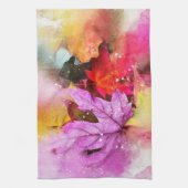 Herfst Pastel Maple Leaf waterverf Elegant Herfst Theedoek (Verticaal)