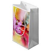 Herfst Pastel Maple Leaf waterverf Herfst Elegant Klein Cadeauzakje (Voorkant Gekanteld)