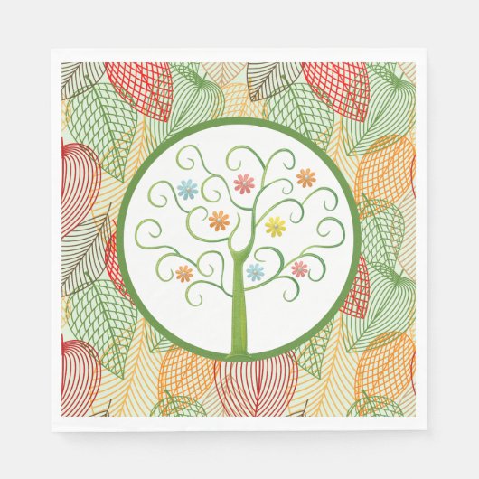 Herfst Pastel Papier Servet (Voorkant)