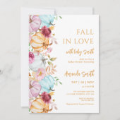 Herfst Pastel Pompoenen Herfst in liefde Baby show Kaart (Voorkant)