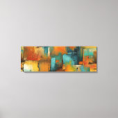 Herfst Patchwork Abstract Canvas Afdruk (Voorkant)