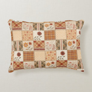 Herfst Patchwork Bloemendeken Hoes &  Accent Kussen