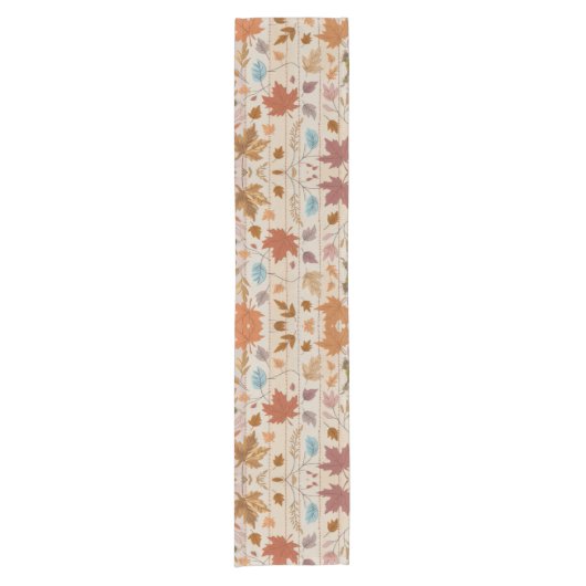Herfst Patchwork Herfst Bladeren Pastel Goud Sinaa Korte Tafelloper (Voorkant)