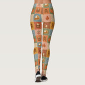 Herfst Patchwork Herfst Patroon Leggings (Achterkant)