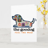 Herfst Patchwork Hond Herfst Kaart (Gele Bloem)